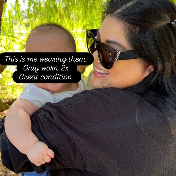 **AUTHENTIC** Saint Laurent Glossy Black Sunglasses - Picture 8 of 8